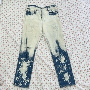 Gucci Women’s Bleached Dyed Denim Jeans